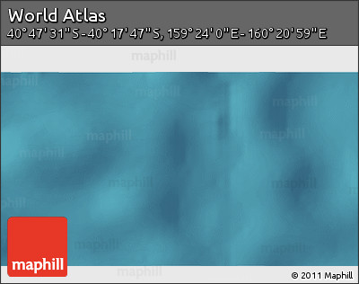 Satellite 3D Map of the Area around 40° 32' 39" S, 159° 52' 30" E