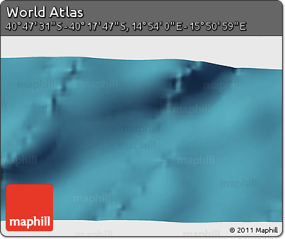 Satellite 3D Map of the Area around 40° 32' 39" S, 15° 22' 30" E
