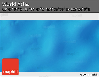 Physical 3D Map of the Area around 40° 32' 39" S, 162° 25' 30" E