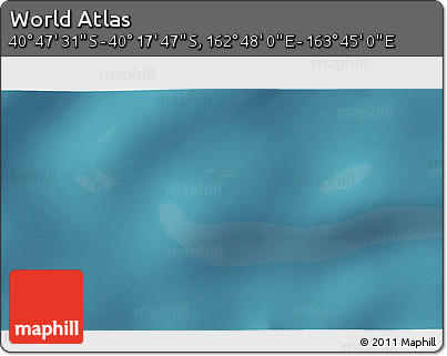 Satellite 3D Map of the Area around 40° 32' 39" S, 163° 16' 30" E