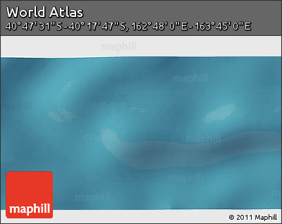 Satellite 3D Map of the Area around 40° 32' 39" S, 163° 16' 30" E