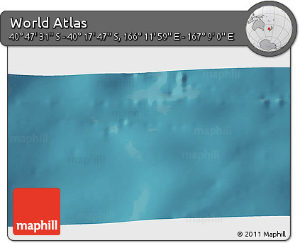 Satellite 3D Map of the Area around 40° 32' 39" S, 166° 40' 30" E