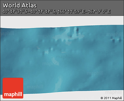 Satellite 3D Map of the Area around 40° 32' 39" S, 166° 40' 30" E
