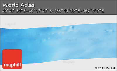 Physical Panoramic Map of the Area around 40° 32' 39" S, 166° 40' 30" E