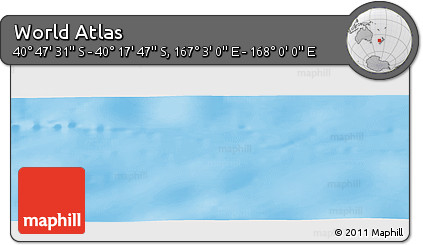 Physical Panoramic Map of the Area around 40° 32' 39" S, 167° 31' 30" E