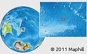Physical Location Map of the area around 40° 32' 39" S, 171° 37' 30" W