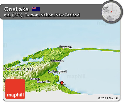 Physical Panoramic Map of Onekaka