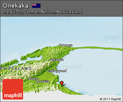Physical Panoramic Map of Onekaka
