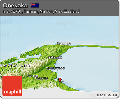 Physical Panoramic Map of Onekaka