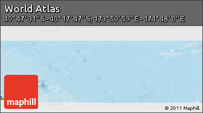 Physical Panoramic Map of the Area around 40° 32' 39" S, 174° 19' 29" E