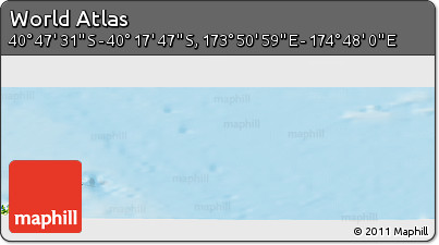 Physical Panoramic Map of the Area around 40° 32' 39" S, 174° 19' 29" E