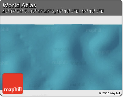 Satellite 3D Map of the Area around 40° 32' 39" S, 18° 46' 29" E