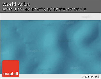 Satellite 3D Map of the Area around 40° 32' 39" S, 18° 46' 29" E