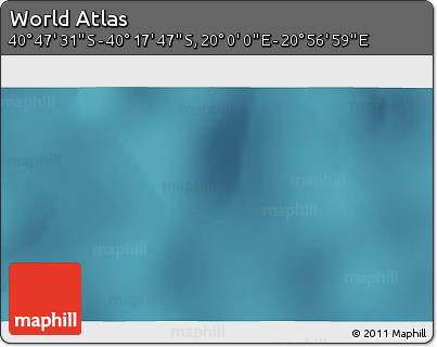 Satellite 3D Map of the Area around 40° 32' 39" S, 20° 28' 30" E