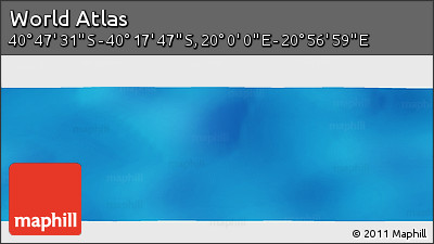 Physical Panoramic Map of the Area around 40° 32' 39" S, 20° 28' 30" E