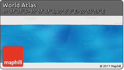 Physical Panoramic Map of the Area around 40° 32' 39" S, 20° 28' 30" E