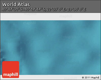 Satellite 3D Map of the Area around 40° 32' 39" S, 23° 1' 29" E