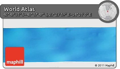 Physical Panoramic Map of the Area around 40° 32' 39" S, 23° 52' 30" E