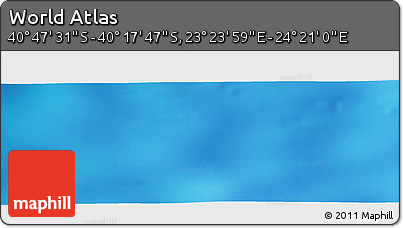 Physical Panoramic Map of the Area around 40° 32' 39" S, 23° 52' 30" E