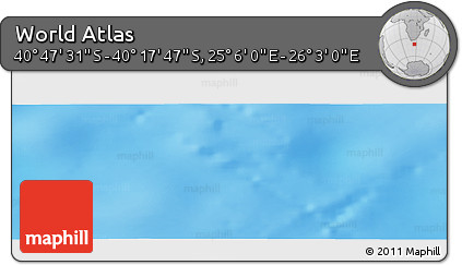 Physical Panoramic Map of the Area around 40° 32' 39" S, 25° 34' 30" E