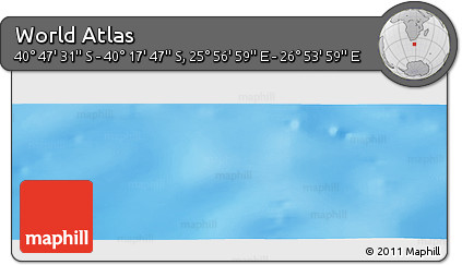 Physical Panoramic Map of the Area around 40° 32' 39" S, 26° 25' 29" E