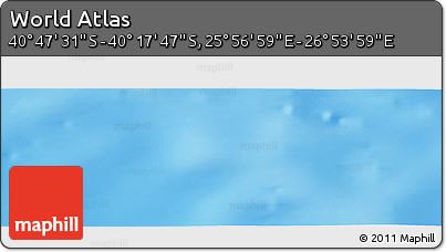 Physical Panoramic Map of the Area around 40° 32' 39" S, 26° 25' 29" E