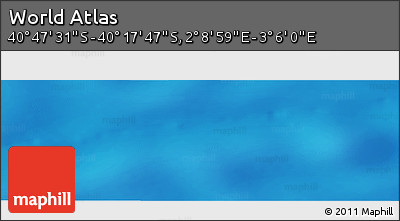 Physical Panoramic Map of the Area around 40° 32' 39" S, 2° 37' 30" E