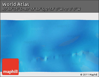 Physical 3D Map of the Area around 40° 32' 39" S, 2° 28' 30" W