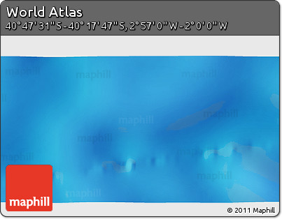 Physical 3D Map of the Area around 40° 32' 39" S, 2° 28' 30" W