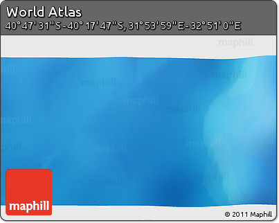 Physical 3D Map of the Area around 40° 32' 39" S, 32° 22' 30" E