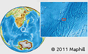 Physical Location Map of the area around 40° 32' 39" S, 34° 4' 30" E