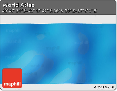 Physical 3D Map of the Area around 40° 32' 39" S, 36° 37' 30" E