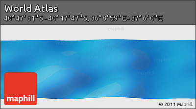Physical Panoramic Map of the Area around 40° 32' 39" S, 36° 37' 30" E