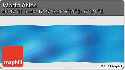 Physical Panoramic Map of the Area around 40° 32' 39" S, 36° 37' 30" E