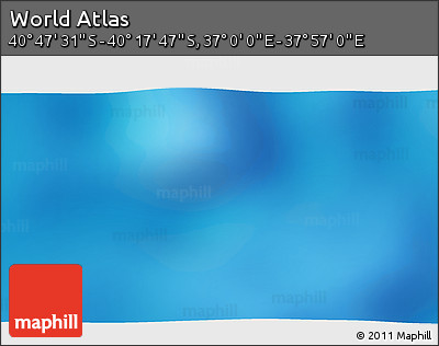 Physical 3D Map of the Area around 40° 32' 39" S, 37° 28' 30" E