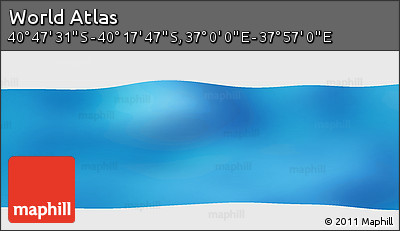 Physical Panoramic Map of the Area around 40° 32' 39" S, 37° 28' 30" E