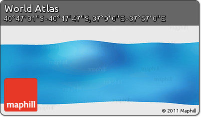 Physical Panoramic Map of the Area around 40° 32' 39" S, 37° 28' 30" E