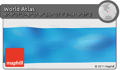 Physical Panoramic Map of the Area around 40° 32' 39" S, 38° 19' 30" E
