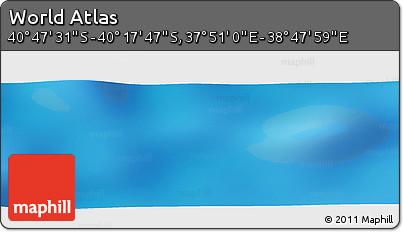 Physical Panoramic Map of the Area around 40° 32' 39" S, 38° 19' 30" E