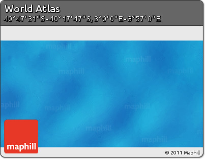 Physical 3D Map of the Area around 40° 32' 39" S, 3° 28' 30" E