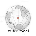 Outline Map of the Area around 40° 32' 39" S, 3° 19' 30" W, rectangular outline