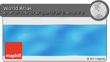 Physical Panoramic Map of the Area around 40° 32' 39" S, 40° 1' 29" E