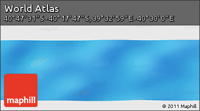 Physical Panoramic Map of the Area around 40° 32' 39" S, 40° 1' 29" E