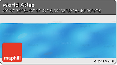 Physical Panoramic Map of the Area around 40° 32' 39" S, 40° 1' 29" E