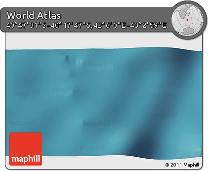 Satellite 3D Map of the Area around 40° 32' 39" S, 42° 34' 30" E