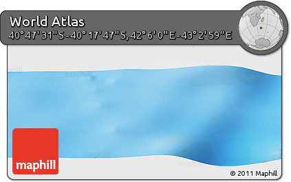 Physical Panoramic Map of the Area around 40° 32' 39" S, 42° 34' 30" E