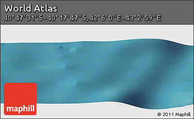 Satellite Panoramic Map of the Area around 40° 32' 39" S, 42° 34' 30" E