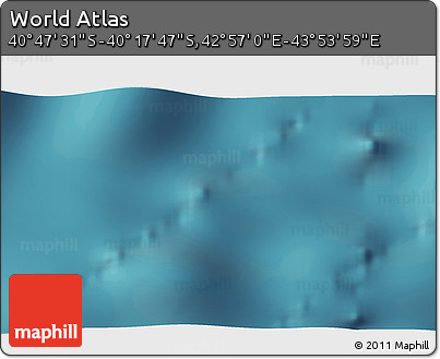 Satellite 3D Map of the Area around 40° 32' 39" S, 43° 25' 29" E