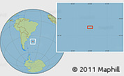 Savanna Style Location Map of the area around 40° 32' 39" S, 44° 58' 30" W