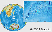 Physical Location Map of the area around 40° 32' 39" S, 46° 49' 30" E